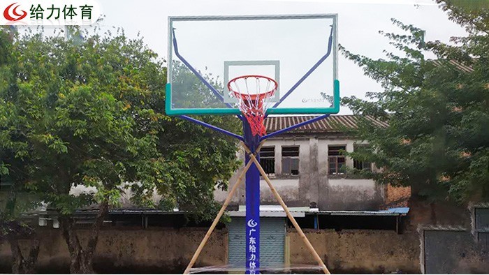 籃球架一對(duì)要多少錢(qián)廣東給力體育為三水區(qū)南岸村安裝籃球架